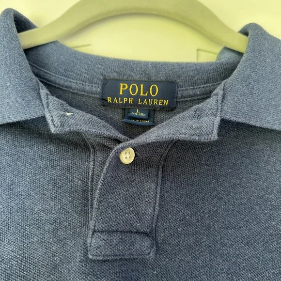 Boys Dark Blue Long-Sleeved Polo Shirt - Picture 5 of 6